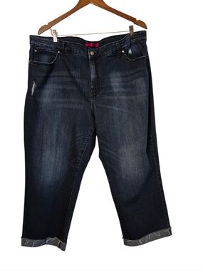 Jennifer Lopez Blue Denim Capri Pants 24W